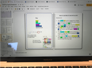 Digital Spelling Notebooks